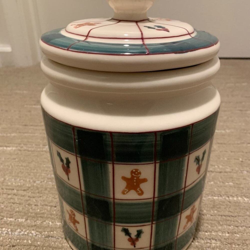 1983 Vintage Hartstone Gingerbread Cookie Jar with Lid
